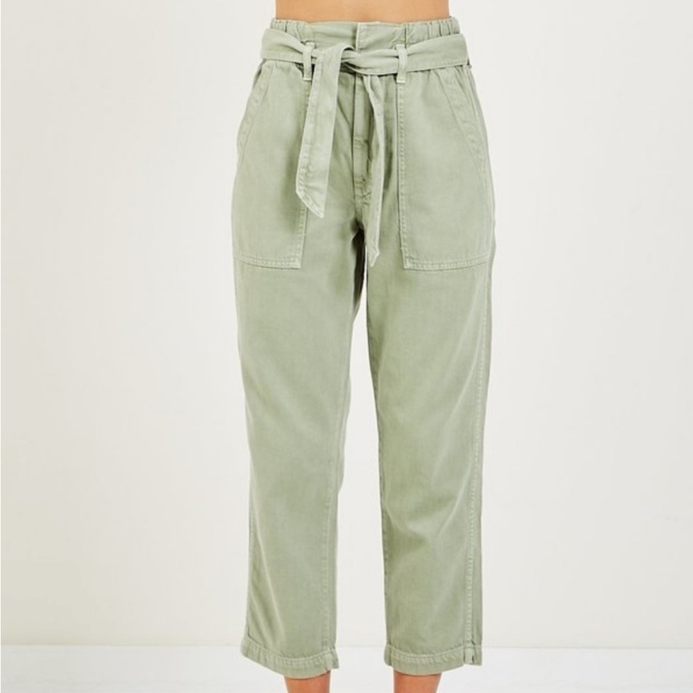 AMO green paper bag jeans